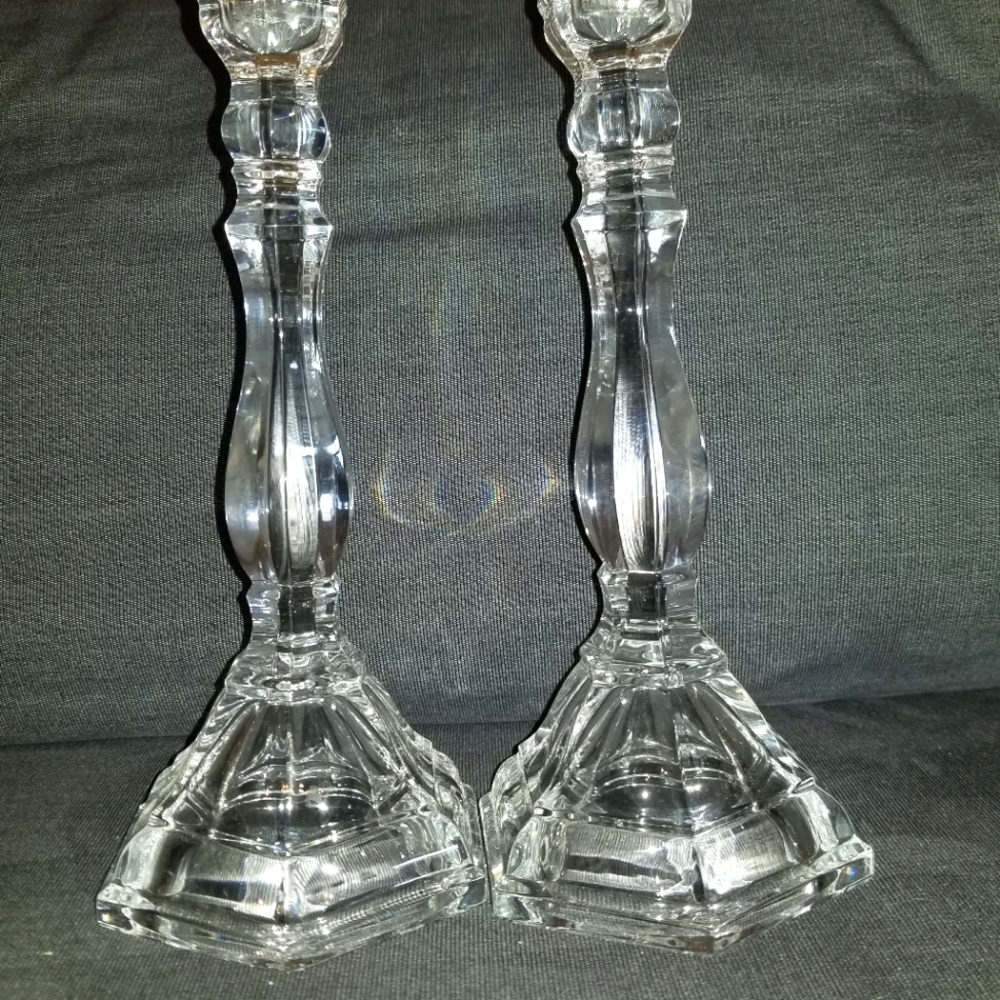 Tiffany and co. Crystal candle holders